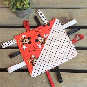 MICKEY MOUSE Loopy Taggie Crinkle Security Blanket